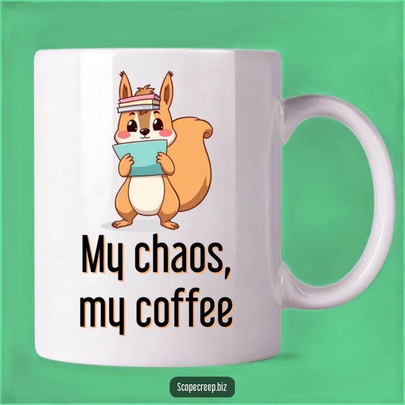Funny Squirrel Paperwork Juggler Mug: Hilarious Office Gift for Busy Professionals