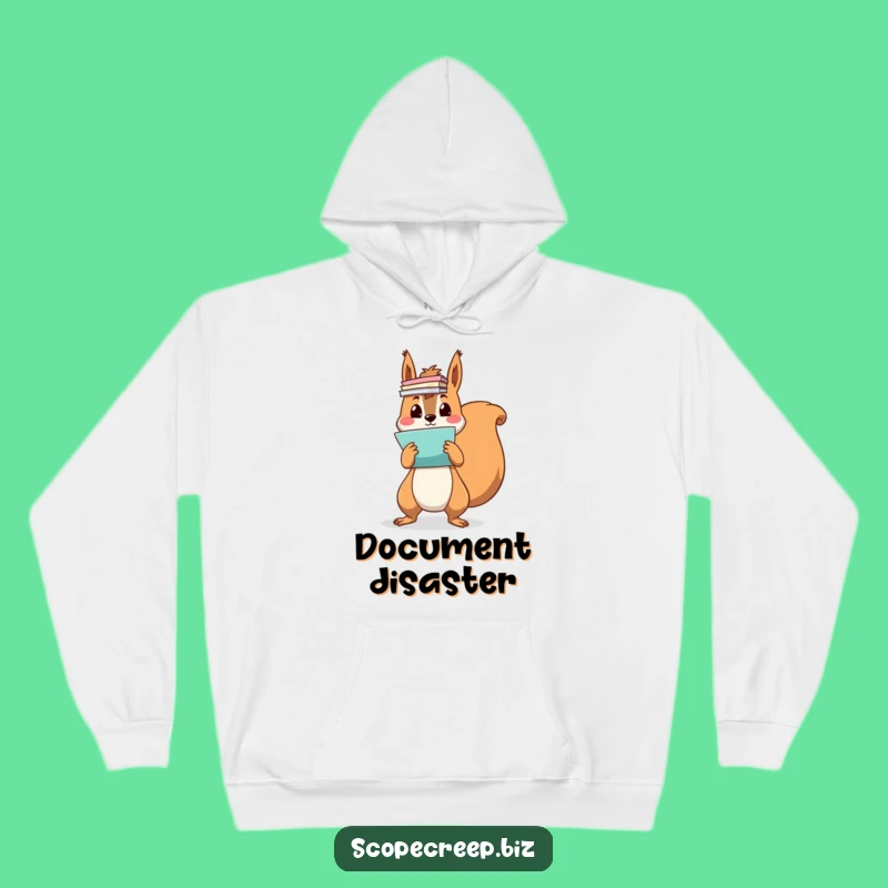 Funny Squirrel Paper Juggler Hoodie: Cozy & Hilarious Gift for Work Warriors