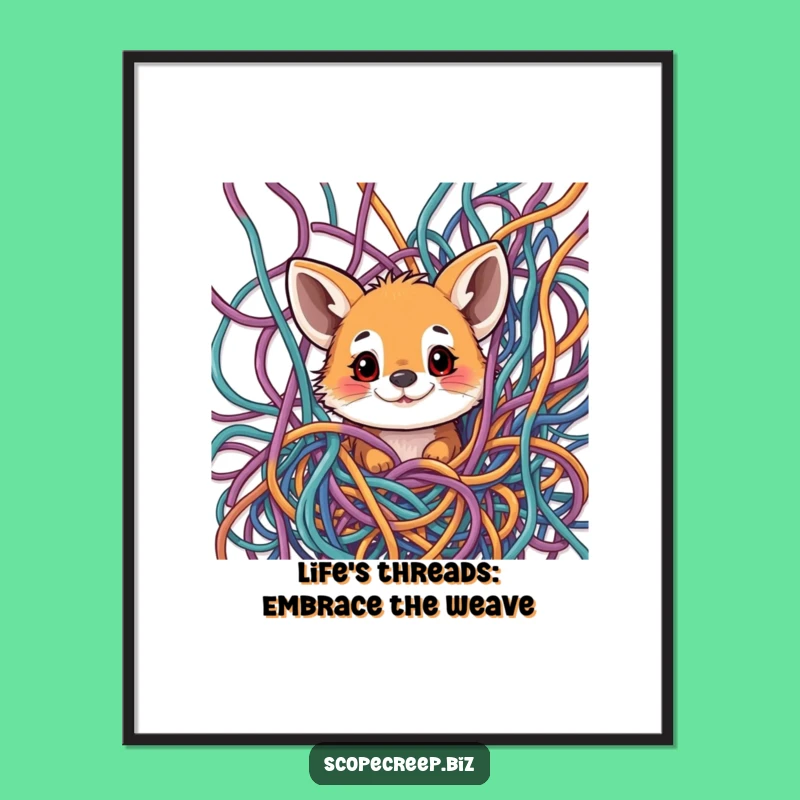Free Printable Funny Wall Art: Curious Threads Animal - Whimsical Downloadable Decor