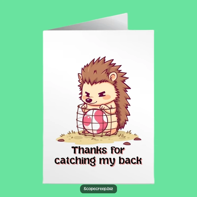 Free Printable Thank You Card: Hedgehog Cage Builder, Quirky Downloadable Gift