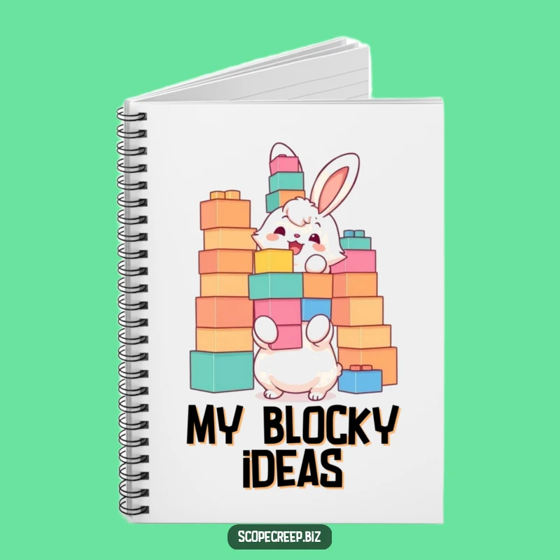 Funny Bunny Block Tower Notebook: Plan Your Projects
