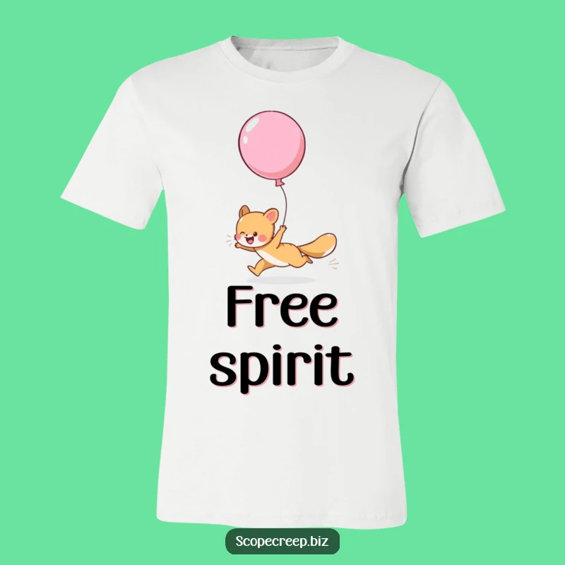 Funny Animal Balloon Pursuit Tee: Wearable Happiness, Hilarious Gift Idea