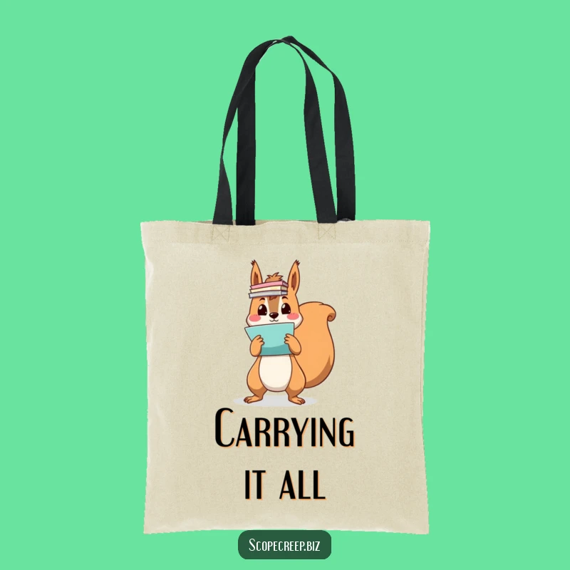Funny Squirrel Errands Tote Bag: Hilarious Carry-All for Busy Lives